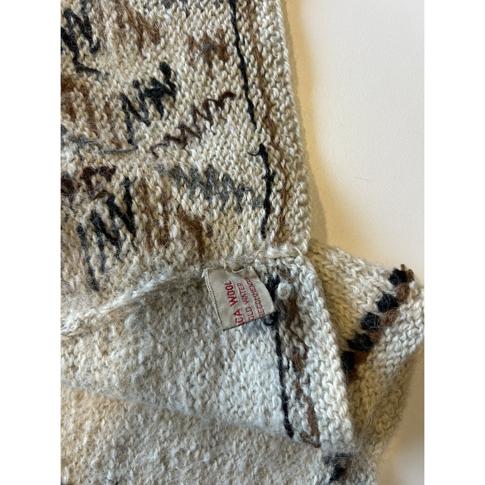 INCA Vintage Open Knit Vest 100% Alpaca *Made In Peru Gorgeous - Picture 5 of 12